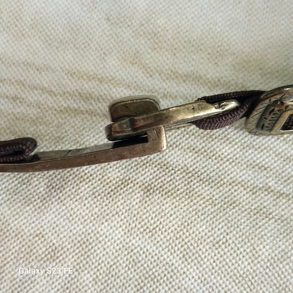 Chain‎ Link Belt Womens 35 Inch Bronze Brown Rhinestone Boho Western Stretchy
